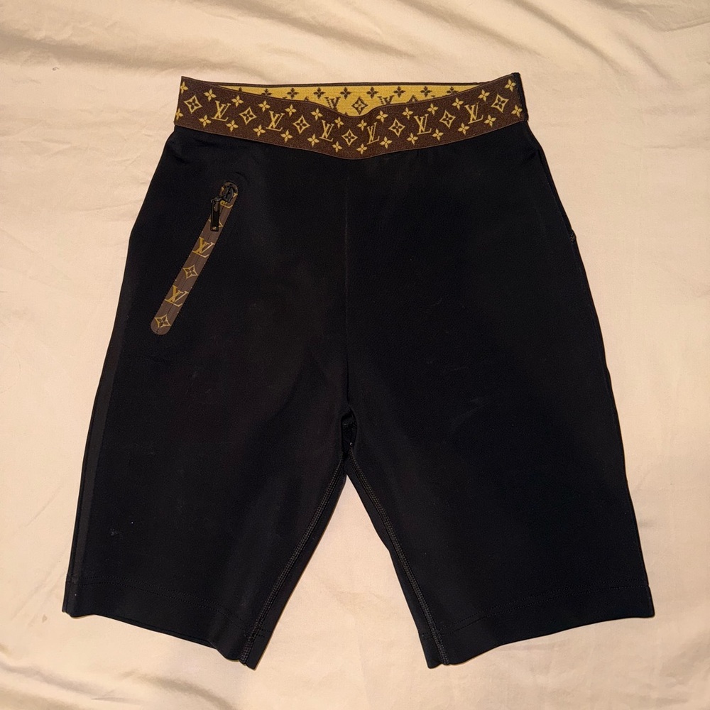 Louis Vuitton Black Shorts with Gold Accents